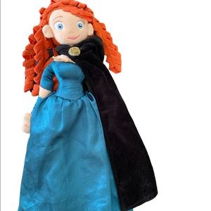 Disney Store Merida Plush Doll Brave Princess Large Pixar 20” Cape Dress
